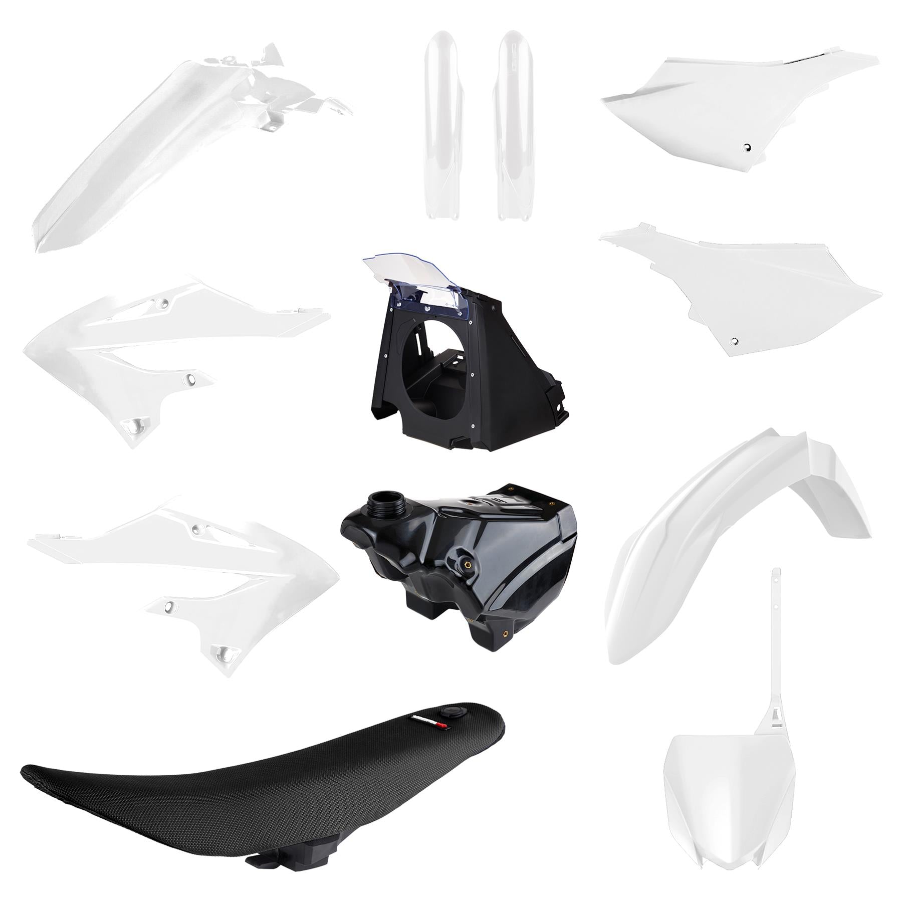 Polisport White Plastics Box Kit For Restyling Kit Yamaha YZ 125 2002-2021 Restyle To 2022